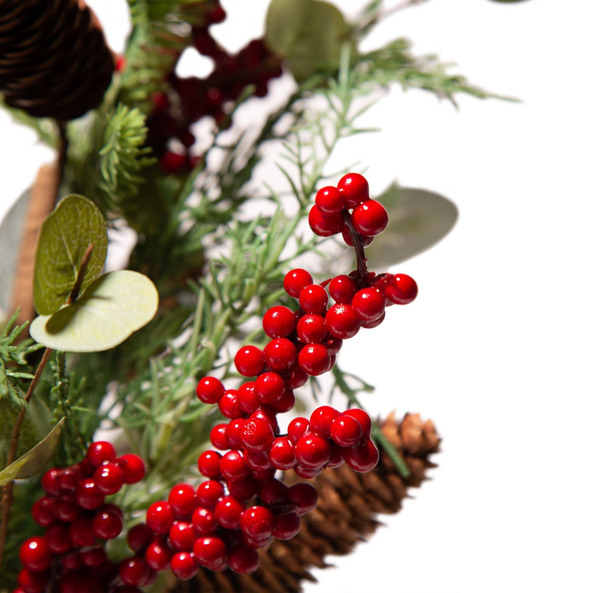 Glitzhome® Christmas Pine, Eucalyptus & Berry Tree